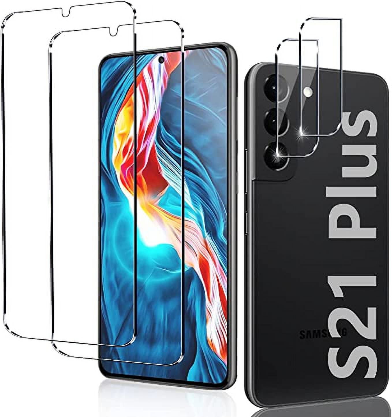 Samsung Galaxy S21 Plus 5G Screen Protector [2+2 Pack] Tempered Glass, Ultrasonic, HD Clear