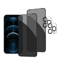 thumbnail image 1 of 2+2 Pack iPhone 12 Pro Max Privacy Screen Protector with Camera Lens Protector Full Coverage Anti-Spy Tempered Glass Film 9H Hardness Upgrade Edge Protection Easy Installation Bubble Free, 1 of 6