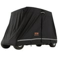 thumbnail image 1 of 2+2 Passenger Golf Cart Cover 600D Polyester Waterproof Sunproof Dustproof Full Cover with Three Zipper Doors Black, 1 of 6