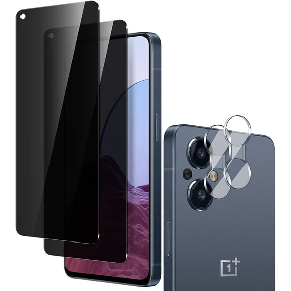 2+2 Privacy Screen Protector for OnePlus Nord N20 5G, Anti-spy and Camera Lens Protector, Anti-Scratch, OnePlus Nord N20 6.43 inch