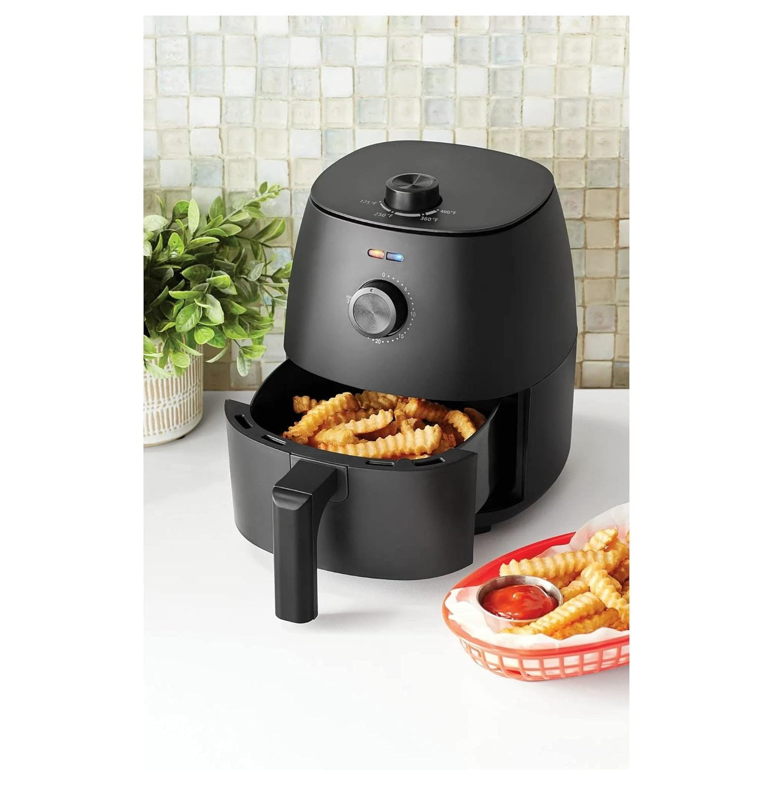 2.2 Quart Compact Air Fryer for Healthy Cooking, NonStick, Dishwasher