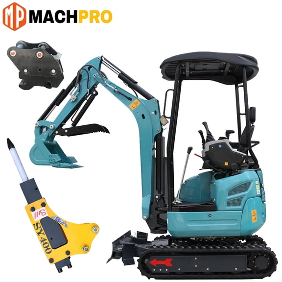 MachPro R322L 2.5-Ton Mini Excavator Kubota D902 Diesel Engine, 16.1HP, 3804mm Dig Radius, Full Hydraulic Pilot Control, US In-Stock for Professional Contractors
