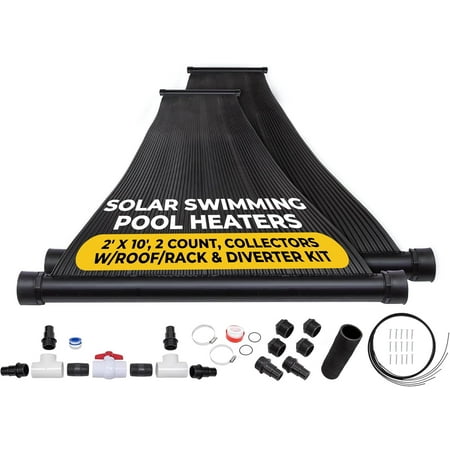 2-2'X10' SunQuest Solar Swimming Pool Heater with Roof/Rack Mounting Kit