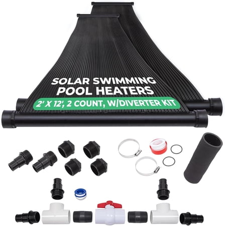 2-2'X12' SunQuest Solar Swimming Pool Heater with Diverter Valve Kit-Max-Flow
