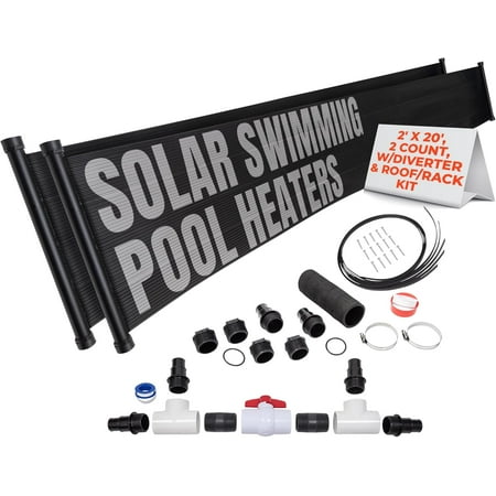 2-2'X20' SunQuest Solar Pool Heater with Diverter And Roof/Rack Mounting Kit