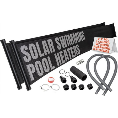 2-2'X20' SunQuest Solar Swimming Pool Heater with Ftgs & 2 x 6FT Hoses