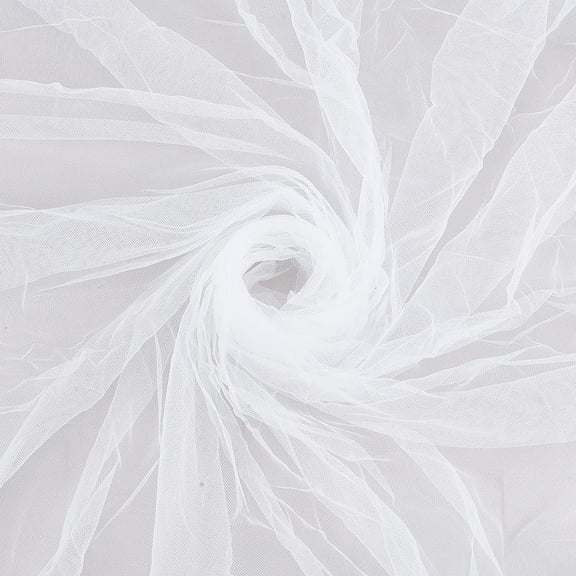2.2 Yards White Tulle Fabrics 1.8 Yards Wide Chiffon Sheer Crepe Fabric 0.1mm Thick Gauze Mesh Bolt Net Chinlon Tulle