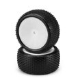 thumbnail image 1 of 2.2 in. Nessi Pre-Mounted Rear Buggy Carpet Tires for 3348W Wheels, White & Pink, 1 of 1