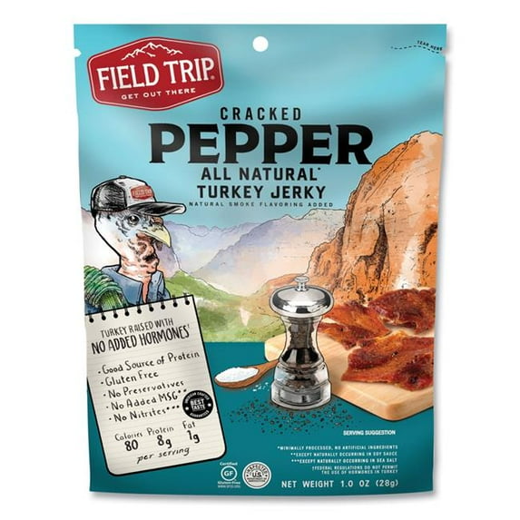 2.2 oz Cracked Pepper Turkey Jerky - 12 Count