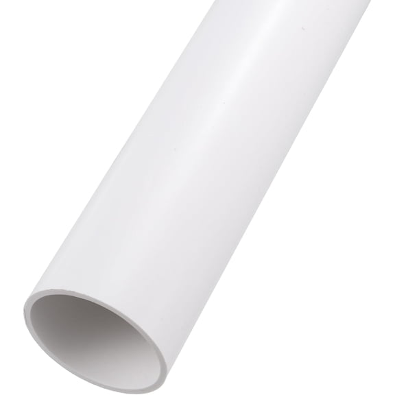 2.2" x 2.5" PVC Pipe 26" Plastic Rigid Tubing Round High Impact Drain Pipe, [for Greenhouse Garden Home HVAC Plumbing] - 57x63mm / White