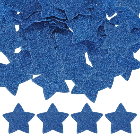 2.2"x2.2" Star Foam Stickers, 120Pcs EVA Self Adhesive Glitters Foam Shape Sticker Craft Supplies for Scrapbook Card DIY Making Home Decor, Blue
