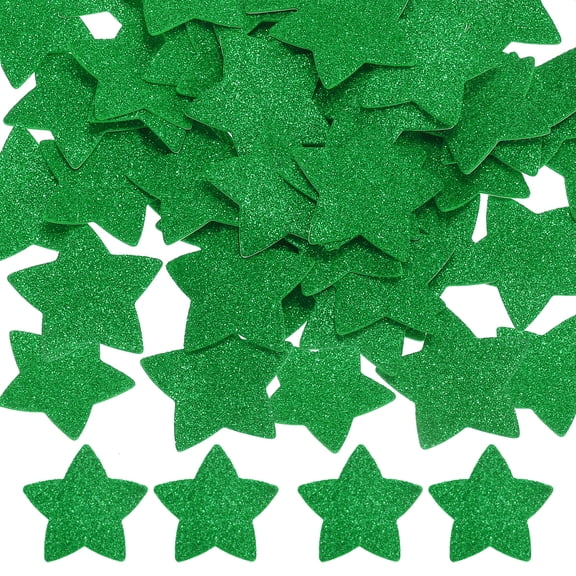 2.2"x2.2" Star Foam Stickers, 120Pcs EVA Self Adhesive Glitters Foam Shape Sticker Craft Supplies for Scrapbook Card DIY Making Home Decor, Green