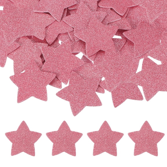 2.2"x2.2" Star Foam Stickers, 120Pcs EVA Self Adhesive Glitters Foam Shape Sticker Craft Supplies for Scrapbook Card DIY Making Home Decor, Pink