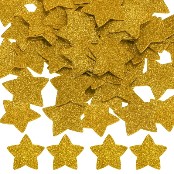 2.2"x2.2" Star Foam Stickers, 60Pcs EVA Self Adhesive Glitters Foam Shape Sticker Craft Supplies for Scrapbook Card DIY Making Home Decor, Golden