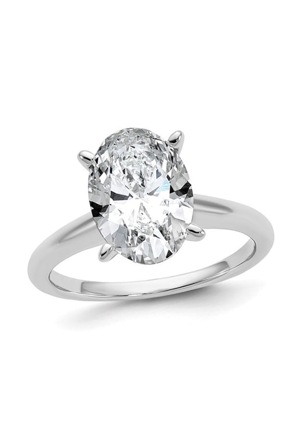 2.20 Carat (Ctw VS2, G-H) Certified Lab-Grown Diamond Solitaire Engagement Ring in 14K White Gold
