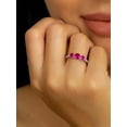 thumbnail image 1 of 2.20 Carat Elegant Round Cut (F-G/VS1) Natural Diamond & Pink Sapphire Gemstone Anniversary Ring for her 18K White Gold Size 6.5 by Diamond-Capitals, 1 of 7
