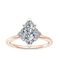 thumbnail image 1 of 2.20 Carat Fashionable Marquise Cut Moissanite Halo Ring for Proposal Solid 14K Rose Gold Size 11 by Diamond-Capitals, 1 of 8