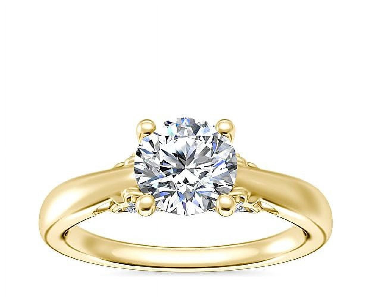 Bague Diamant Solitaire Or 18k Platine - Design Japonais Moderne Occasion