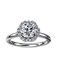 thumbnail image 1 of 2.20 Carat Shinning Round Cut Moissanite Halo Proposal Ring for Women Solid 18K White Gold Size 9.5 by Diamond-Capitals, 1 of 8