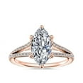 thumbnail image 1 of 2.20 Carat Sparkle Marquise Cut Moissanite (D/VVS1) Anniversary Ring for Women Solid 14K Rose Gold Size 8.5 by Diamond-Capitals, 1 of 8