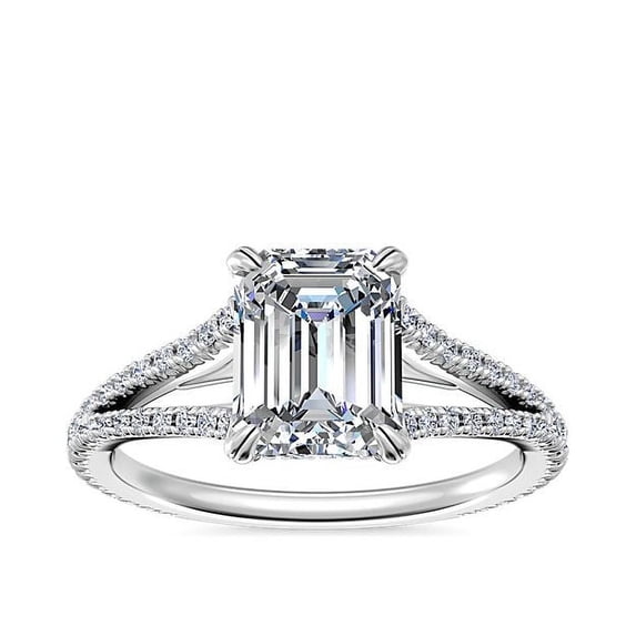 2.20 Carat Trendy Emerald Cut Natural Diamond Solitaire Engagement Ring Solid 950 Platinum (F-G/VS1) Size 7.5 by Diamond-Capitals