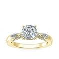 thumbnail image 1 of 2.20 Ct Cushion Cut Moissanite Beautiful Engagement Ring for Ladies in 14K Yellow Gold Ring Size 3 (D/VVS1) Fine Jewelry by Diamond-Capitals, 1 of 8