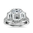 thumbnail image 1 of 2.20 Ct Fashionable Emerald Cut Natural Diamond Three Stone Engagement Ring for Gift Solid 950 Platinum Size 9 (F-G/VS1) by Diamond-Capitals, 1 of 7