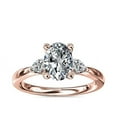 thumbnail image 1 of 2.20 Ct Latest Oval Shape Moissanite 3 Stone Anniversary Ring for Women Solid 18K Rose Gold Size 5 by Diamond-Capitals, 1 of 8