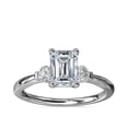 thumbnail image 1 of 2.20 Ct Natural Genuine Emerald Cut Diamond Three Stone Emgagement Ring for Ladies Solid 950 Platinum (F-G/VS1) Size 9.5 by Diamond-Capitals, 1 of 8