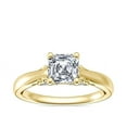 thumbnail image 1 of 2.20 Ct Wonderful Asscher Cut (D/VVS1) Moissanite Anniversary Ring for her Solid 14K Yellow Gold Size 10 by Diamond-Capitals, 1 of 8