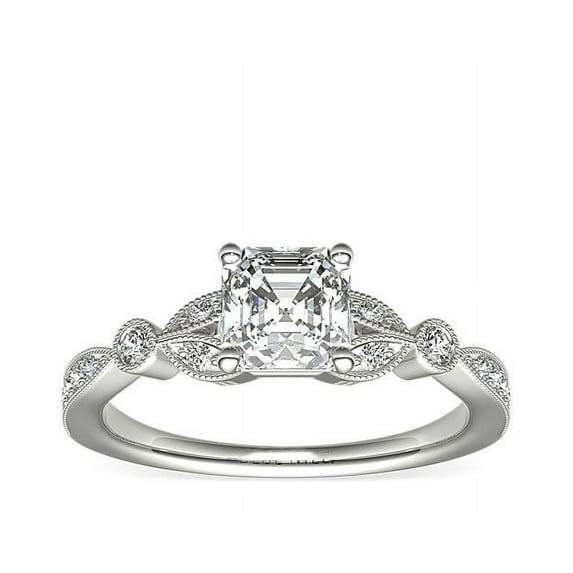 2.20 Ct Wonderful Asscher Cut Natural Diamond Solitaire Anniversary Ring for Gift Solid 950 Platinum Size 8.5 (F-G/VS1) by Diamond-Capitals