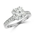thumbnail image 1 of 2.20 Cts Cushion Engagement Ring/18K White Gold Plated Ring , Moissanite Bridal Ring, Genuine Moissanite Ring, Solitaire Ring, Moissanite Diamond Ring, 1 of 4