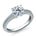 thumbnail image 1 of 2.20 cts Moissanite Engagement Ring For Women, Round Cut VVS1 Moissanite Ring, Solitaire Engagement Ring, Proposal Ring, Wedding Ring, 1 of 5