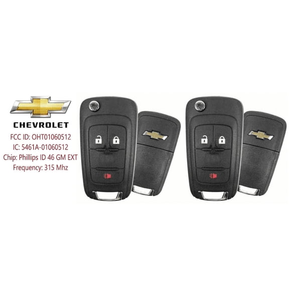 2 2010-2018 Chevrolet Equinox Spark Trax Flip Key Oht01060512 VLS