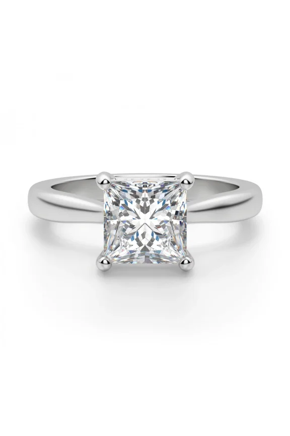 2.20CT Princess Cut Lab Created Diamond Women's Pretty Ring 925 Sterling silver