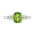 thumbnail image 1 of Solitaire with Accents Engagement Ring for Women - 2.21ct Natural Peridot in 18K White Gold Promise Ring, 1 of 6