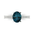 thumbnail image 1 of Clara Pucci 14K White Gold 2.21ct LondonBlueTopaz Solitaire with Accents, 1 of 7