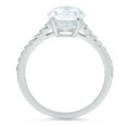 thumbnail image 1 of 2.21 ct Oval Cut Natural Swiss Blue Topaz Solitaire with Accents Engagement Ring for Women in 14K White Gold, 1 of 2