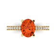 thumbnail image 1 of Clara Pucci 14K Yellow Gold 2.21ct Red Solitaire with Accents Ring, 1 of 7