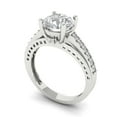 thumbnail image 1 of 2.21ct round cut white sapphire 18k white gold Bridal Wedding Engagement Promise Anniversary Ring for Women size 10, 1 of 7