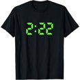 thumbnail image 1 of 2:22, Lucky Number Enlightened Retro Digital Clock Gift T-Shirt, 1 of 4