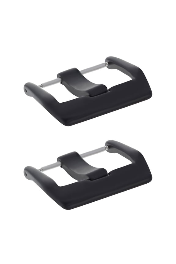 2-22MM BUCKLE FOR BELL & ROSS WATCH BAND LEATHER STRAP BR01, BR02, BR03 BLACK