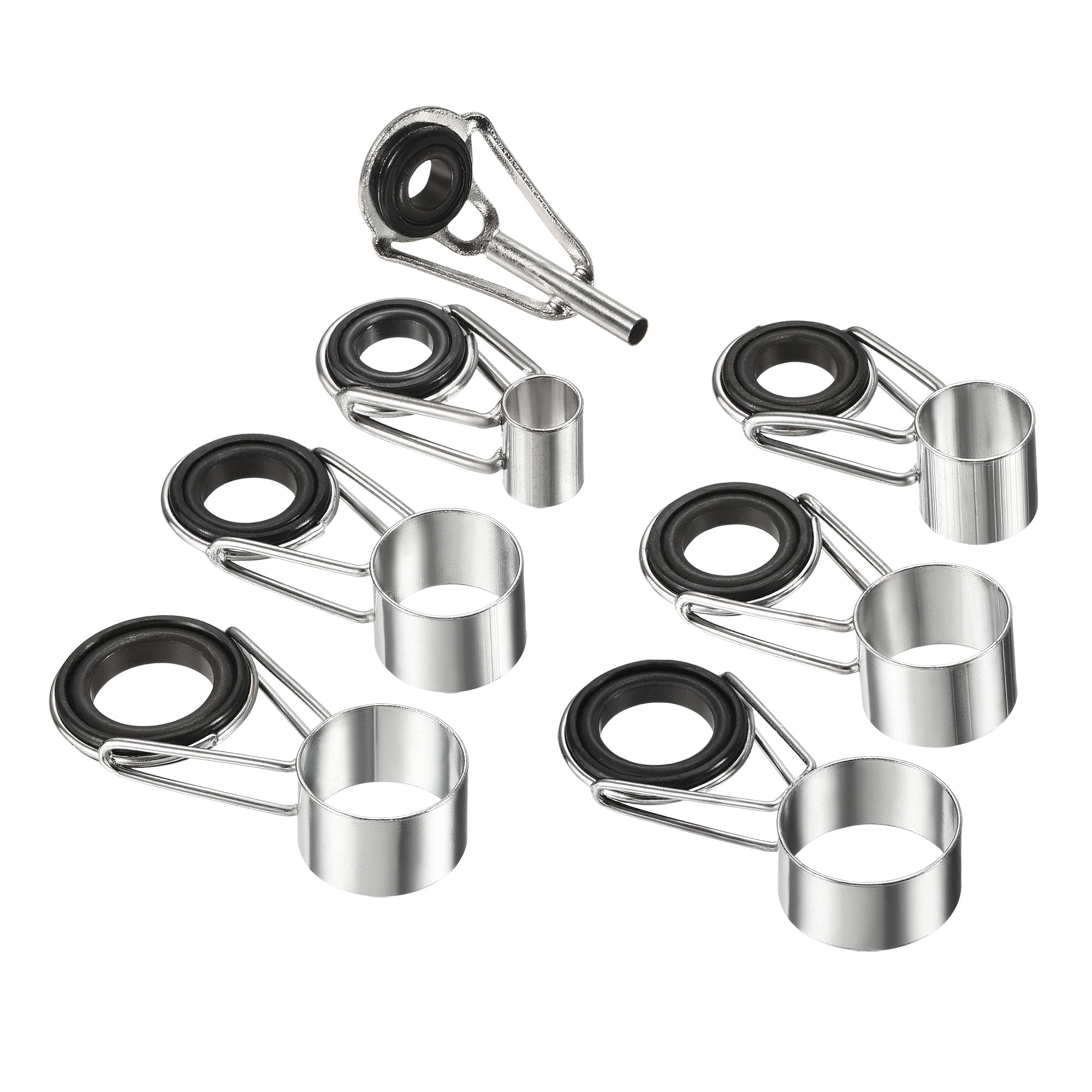 222mm Tube Dia Iron Fishing Rod Tips Repair Kit Set Ring Guide, 35