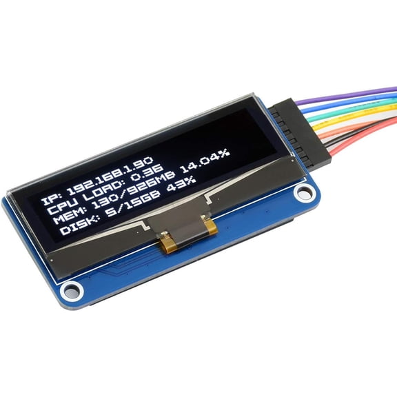 2.23 inch OLED Display HAT Compatible with /Jetson Nano/Arduino/STM32, 12832 Pixels SPI I2C OLED with SSD1305 Driver