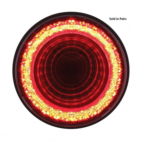 (2) 24 LED 4" Round "MIRAGE" Stop, Turn & Tail Lights - Red LED/Red Lens