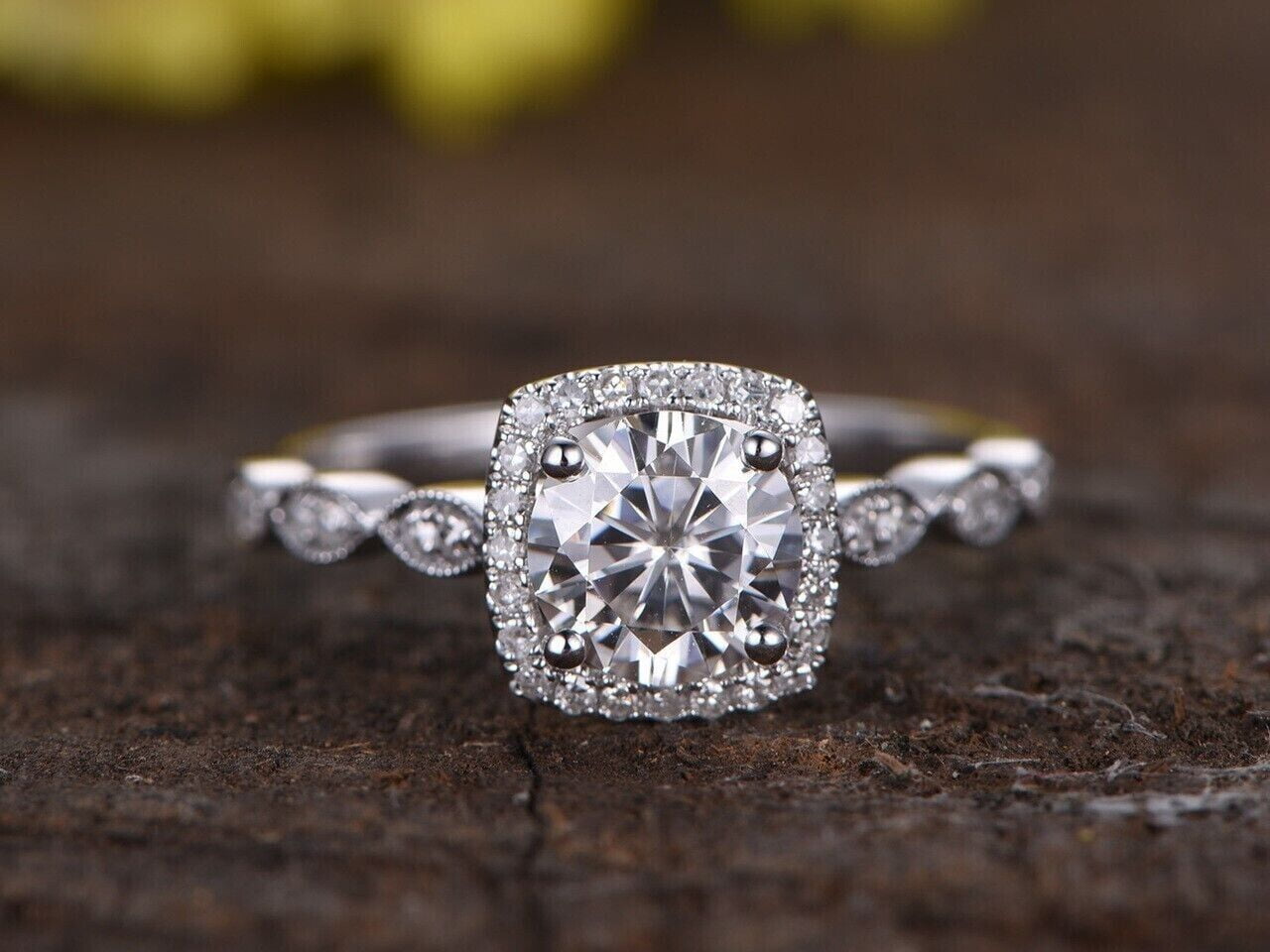 2.24Ct Round Lab Created Diamond(VVS1/G-H)14K White Gold Solitaire Ring Fine Jewelry for Women Gifts