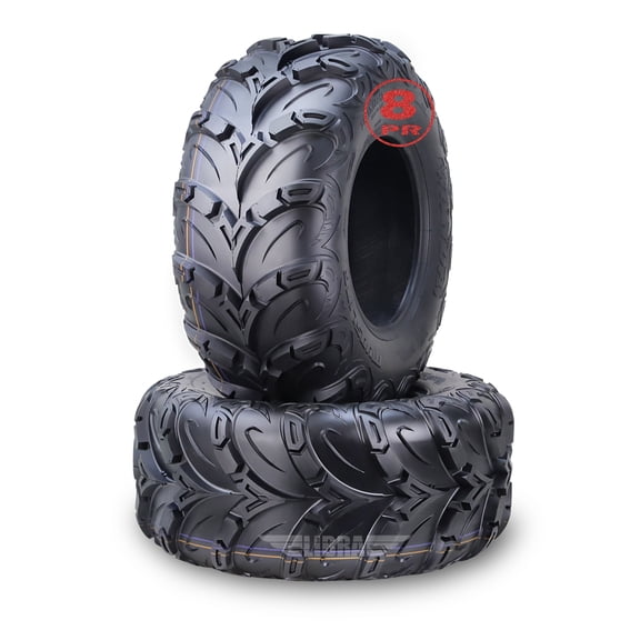 (2) 24x10-12 Premium 8PR ATV Rear Tires Set for 09-13 Kymco MXU 375 4X4