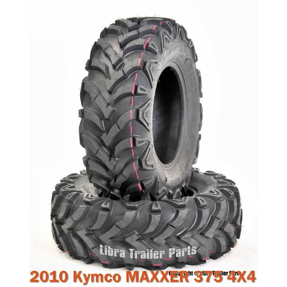 (2) 24x8-12 ATV Front Tire Set 6PR for 2010 Kymco MAXXER 375 4X4