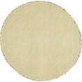 thumbnail image 1 of 2.25' Beige Solid Hand Knotted Round Wool Area Throw Rug, 1 of 1