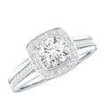 thumbnail image 1 of 2.25 CT Classic Moissanite Engagement Ring for Women in Gold, Moissanite Accent Ring, 925 Sterling Silver, US 3.50, 1 of 8